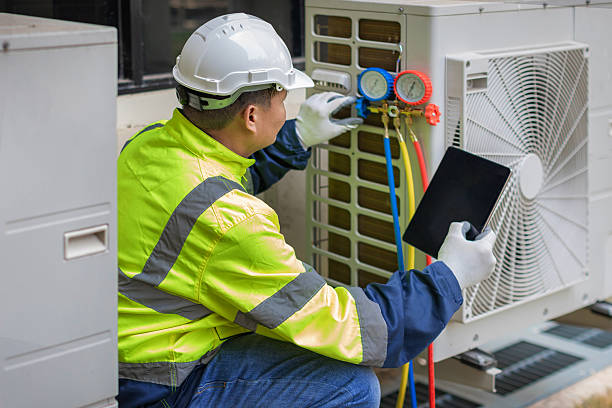 Professional Heat Pump Repair technician working in Keller, TX